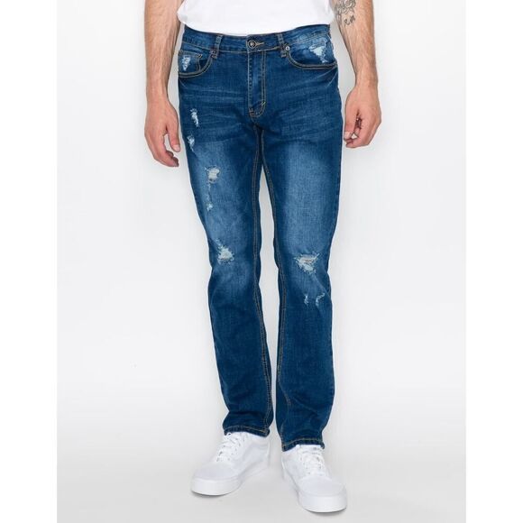 NWT Ring of Fire Men's Distressed Slim Jeans Size 32x30 - Picture 1 of 10